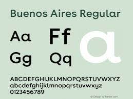 Пример шрифта Buenos Aires #1